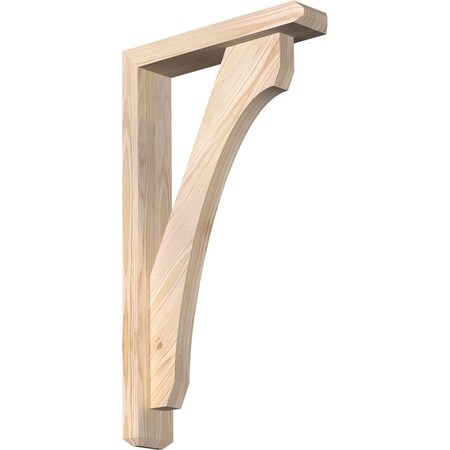 Ekena Millwork Legacy Craftsman Smooth Bracket w/ Offset Brace, Douglas Fir, 3 1/2"W x 16"D x 28"H BKT0402X16X28LEC04SDF